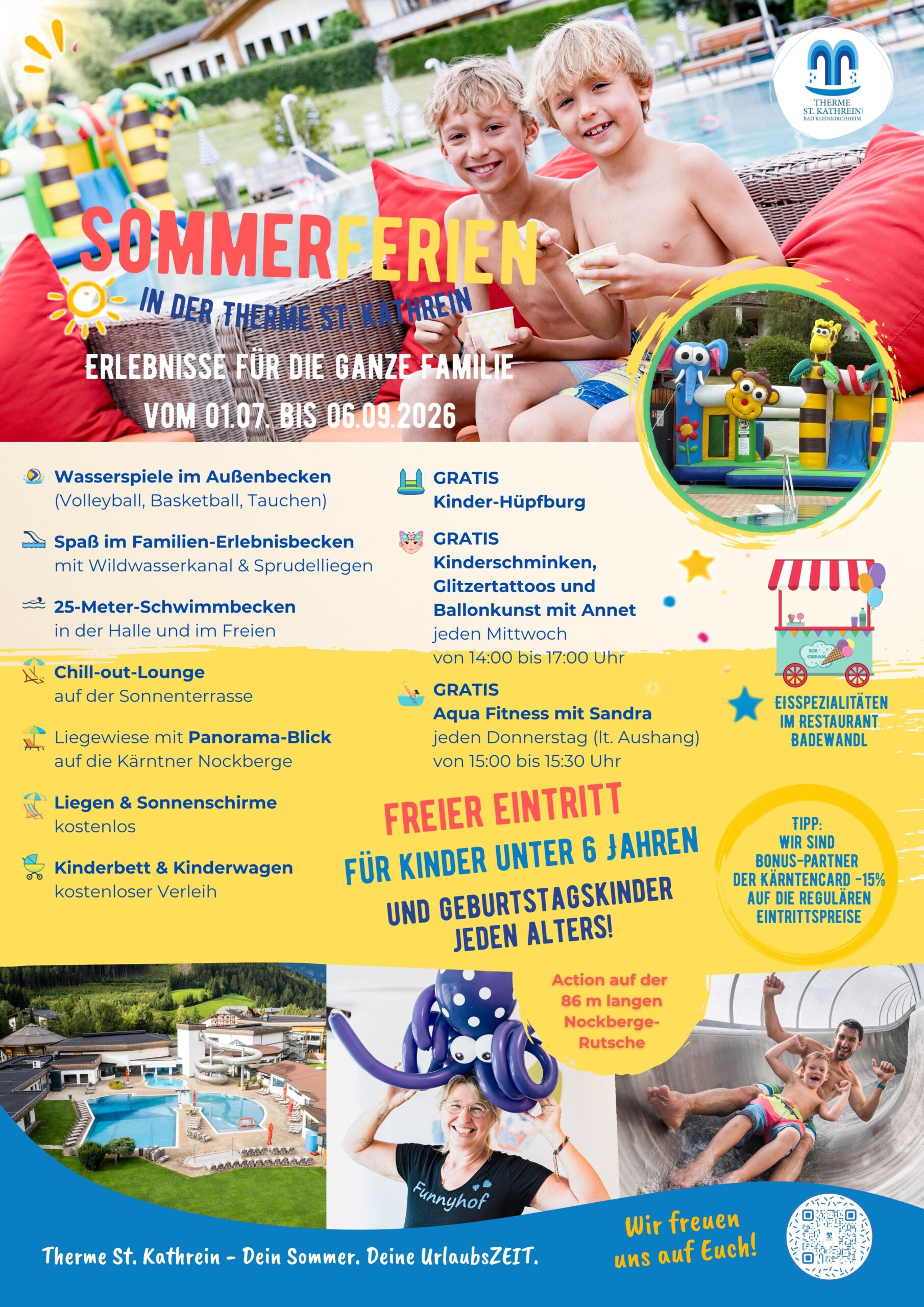 Sommerferien in der Therme St. Kathrein Juli August 2026