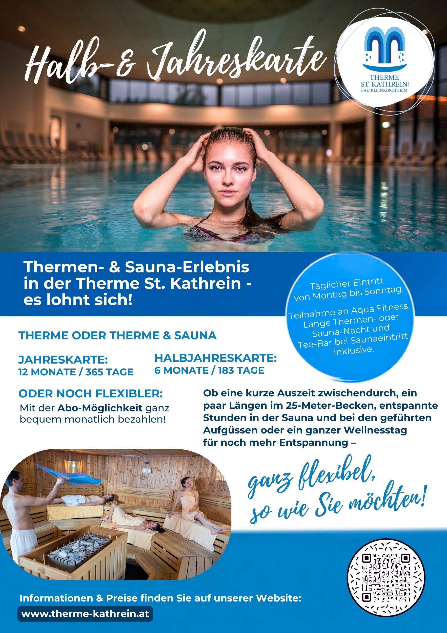 Jahres-Halbjahrs-Karte Therme St. Kathrein